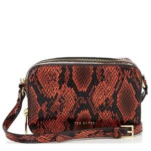 NWT Ted Baker Snakeskin Stina Mini Camera Bag